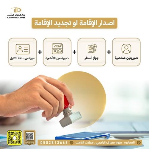 خدمة إصدار الاقامة أو تجديد الاقامة