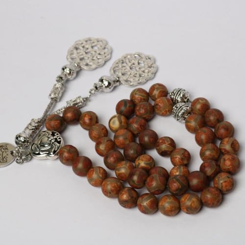 مسباح حجر عقيق بني قديم