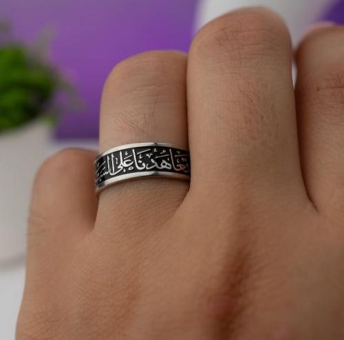 دبل رجاليه فضه مع النقش عليها