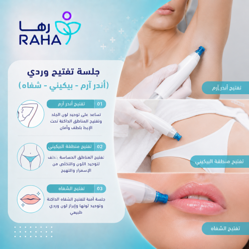 Pink skin lightening session (underarms, bikini ar...