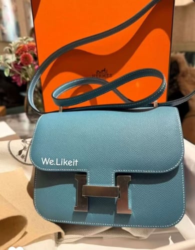 Hermes Constiance 18 Blue jean | شنطة هيرميز كونست...