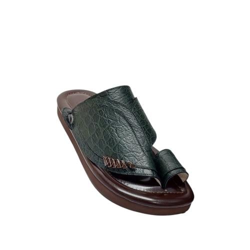 Genuine leather crocodile pattern oily brown sole