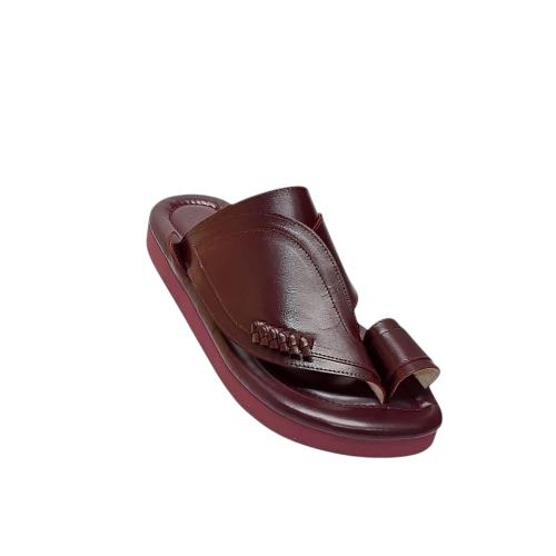 Natural leather, plain, maroon color