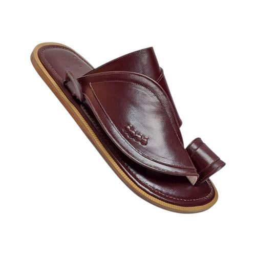 Natural leather, plain color, dark maroon