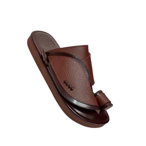 Natural leather, brown color stamp