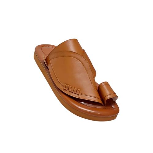 Natural leather, plain camel color