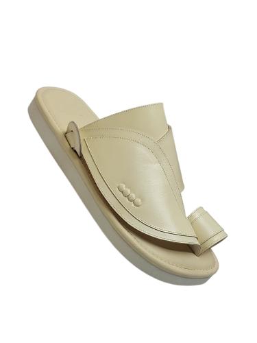 Natural plain beige leather