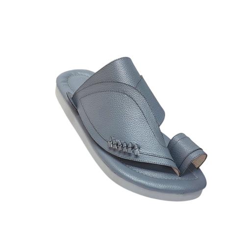 Genuine leather, plain gray color