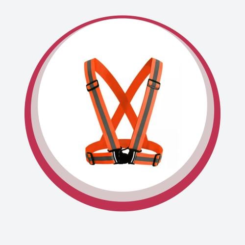 حزام عاكس الاناره برتقالي