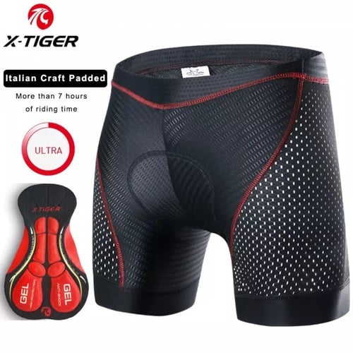 شورت رياضي مبطن لدراجة هوائية ببطانة سيلكون 5D