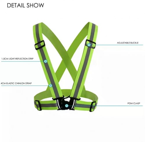 حزام عاكس الانارة اخضر