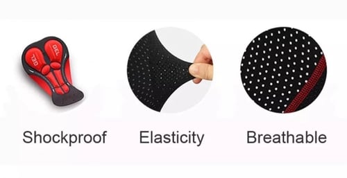 شورت رياضي مبطن لدراجة هوائية ببطانة سيلكون 5D