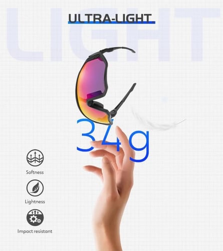 نظارة رياضية أسود-وردي