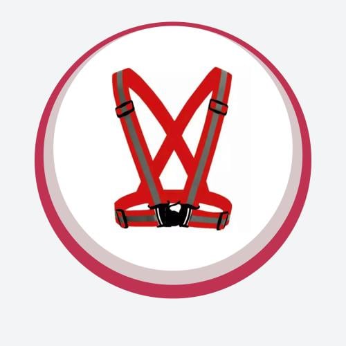 حزام عاكس الاناره احمر