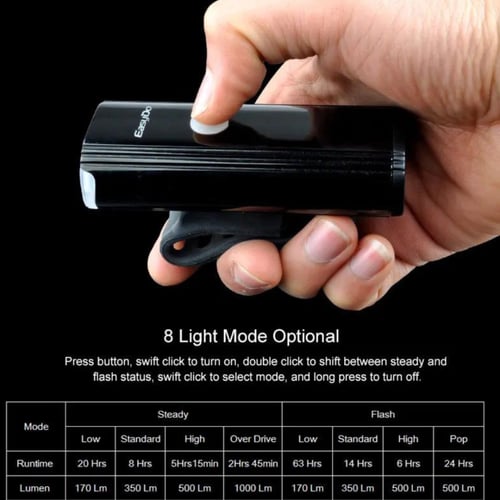 انارة دراجة هوائية قوية EasyDo أمامية 1000 لومين