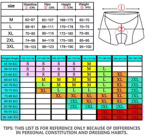 شورت رياضي مبطن لدراجة هوائية ببطانة سيلكون 5D