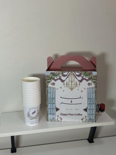 Coffee box sticker