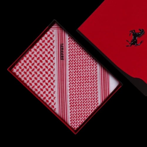 شماغ فيراري أحمر الإيطالي الفاخر