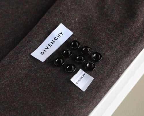 قماش جيفنشي صوف بني محروق كشميري 003-23