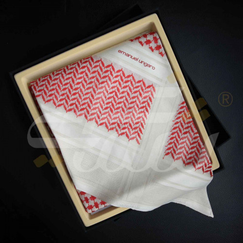 شماغ إيمانويل إنغارو أحمر بيج