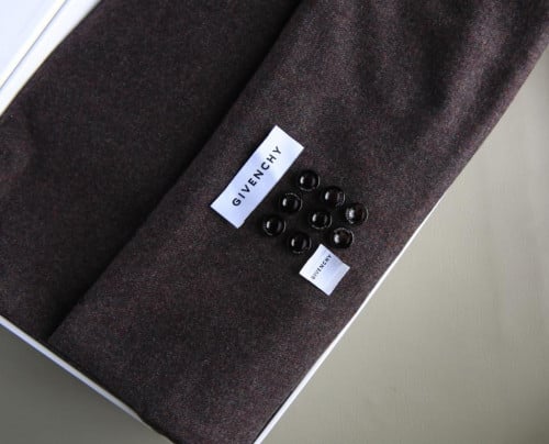 قماش جيفنشي صوف بني محروق كشميري 003-23