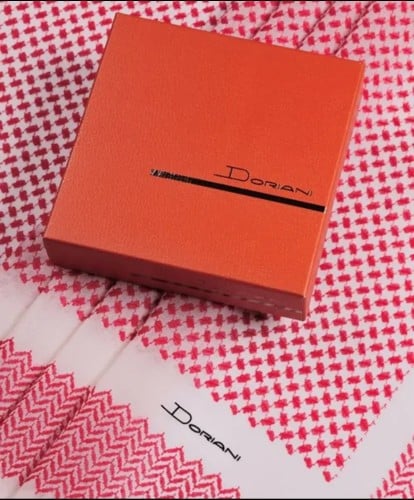 شماغ دورياني احمر وبيج