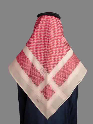 شماغ البسام بلس احمر بيج