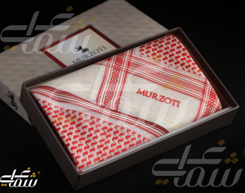 شماغ مرزوتي أحمر بيج