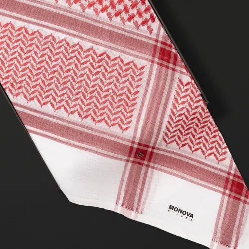 شماغ منوفا احمر كلاسيك ايطالي MC100