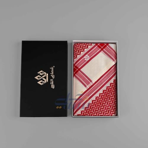 شماغ التاج احمر وبيج 2025