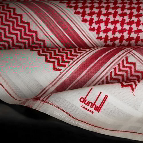 شماغ دنهل أحمر بيج