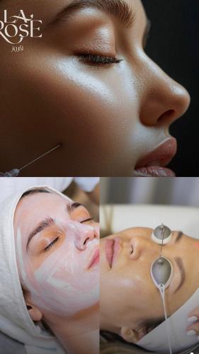 Deep skin cleansing session with mask or face blea...