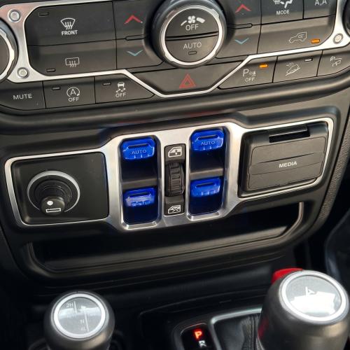 Blue Jeep windows button cover