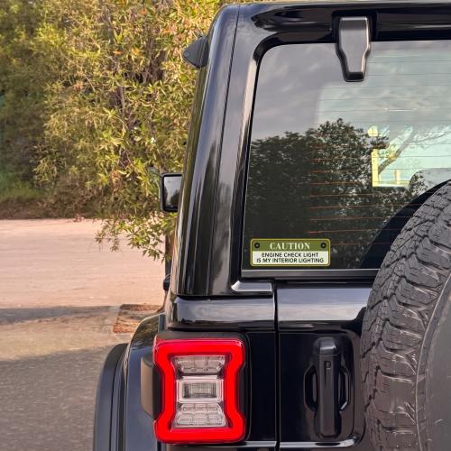 Check Engine sticker