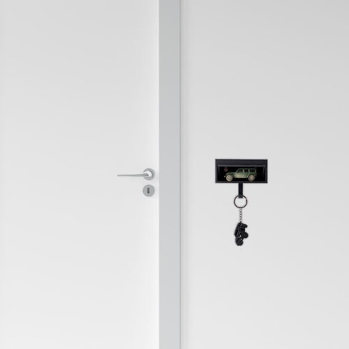 White garage key Holder