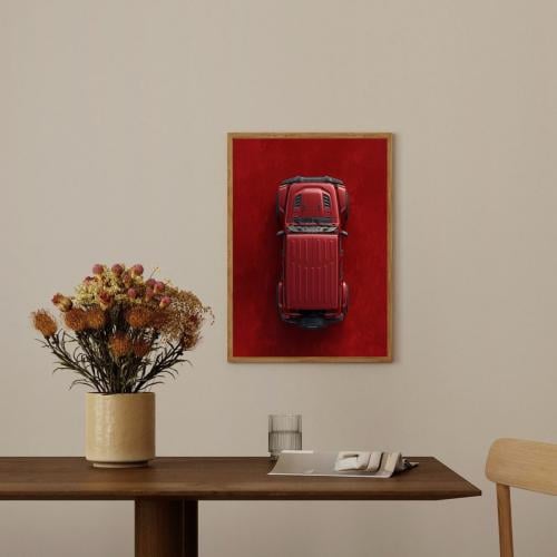 Custom Color Jeep Canvas Wall Art - Wrangler Top View