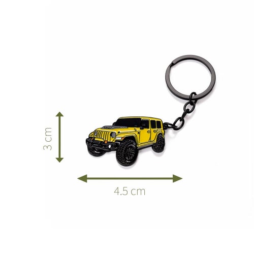 Yellow Jeep keychain