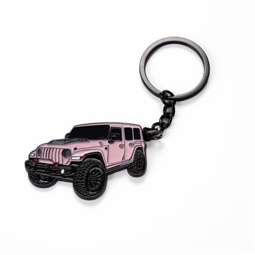 Pink Jeep keychain