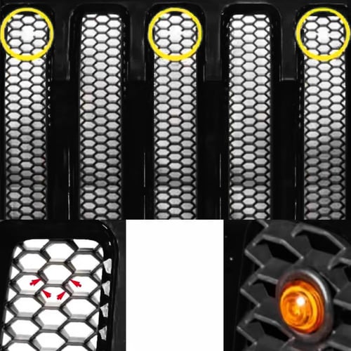 Front Light grille for Jeep JL 2018-2023