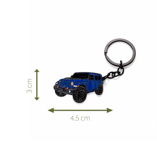 Blue Jeep keychain