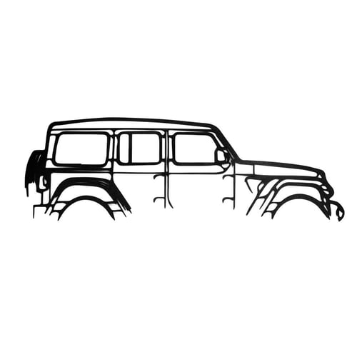 Metal Jeep Art wall