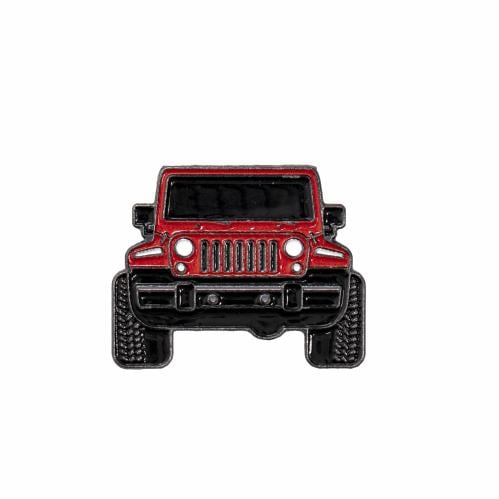 Front Red Jeep Metal Sticker