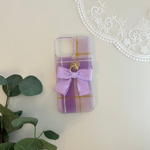 Purple and gold Kafr Ronq for iPhone 13 Pro Max