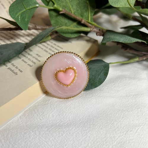 Pink touch love bracelet - gold - acrylic