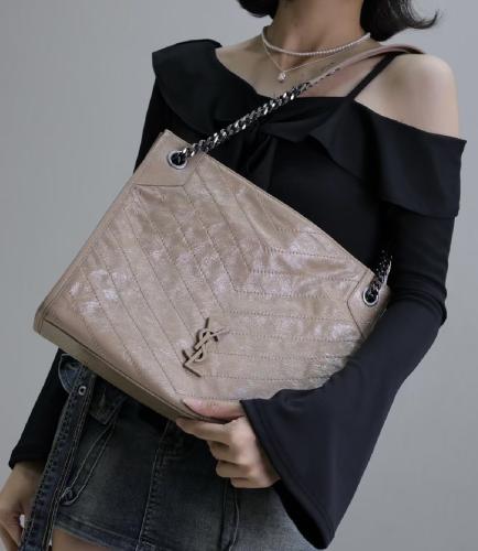Yves Saint Laurent beige bag