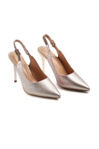 حذاء كلاسيكي سهرة أنيق بمقدمة مدببة و كعب عالِ و إ...