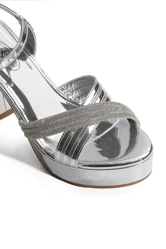 حذاء كلاسيكي سهرة مفتوح يشكل X مرصع بأحجار لامعة و...