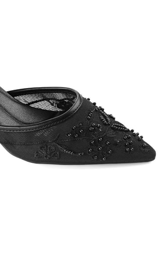 حذاء كلاسيكي سهرة أنيق بمقدمة مدببة مصنوعة من شبكة...