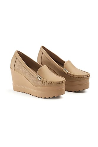 حذاء كعب عالي طبي سابو مغلق من الخلف بلمعة خفيفة ب...