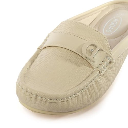 حذاء فلات طبي نسائي مفتوح من الخلف مزود بشريط جلدي...